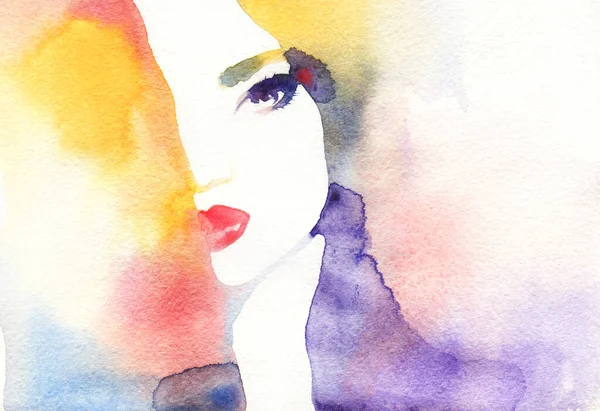 Fashion Illustration Watercolor Painting — Stock Photo, Image