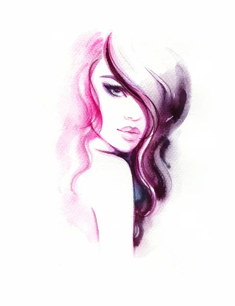 Fashion Illustration Watercolor Painting — Stock Photo, Image