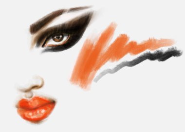 güzel bir kadın. moda illüstrasyon