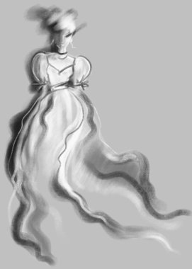 güzel bir kadın. moda illüstrasyon