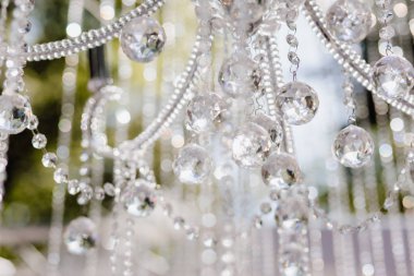 Bulanıklık ve Defokus Kristal Avize Parlak Glitter