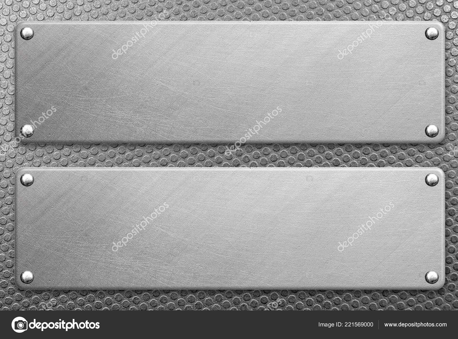 Stainless Steel Plate Rivets Metal Background Stock Photo by ©Ensuper  221569000