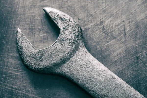 Old Wrench Metal Background — Stock Photo, Image