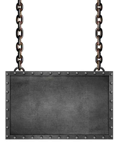 Metal Frame Chains White Background — Stock Photo, Image