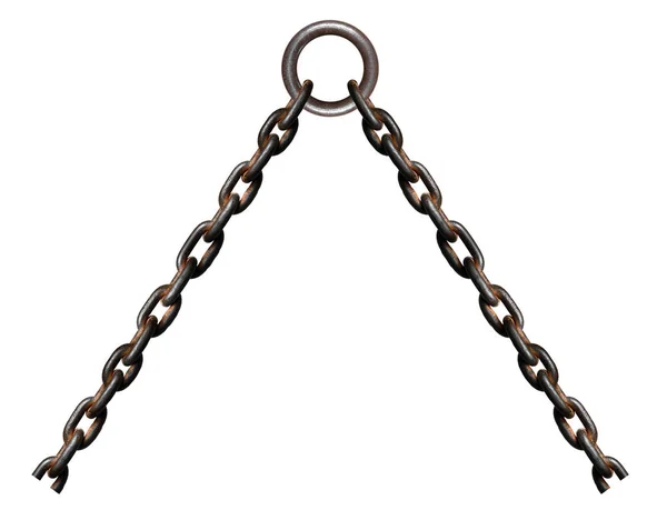 Rusty Chain White Background Royalty Free Stock Images