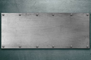 Perçin çivileri, çelik arka plan ile eski metal doku