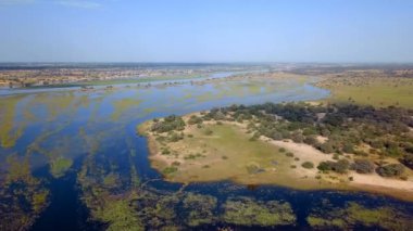 Okavango delta nehir Namibya ve Angola sınırında
