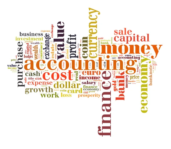 Contexto Conceito Wordcloud Ilustração Finanças Palavras Negócios — Fotografia de Stock