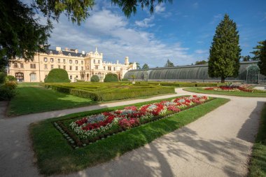 Ünlü devlet chateau Lednice, Unesco Dünya Mirası, South Moravia, Çek Cumhuriyeti