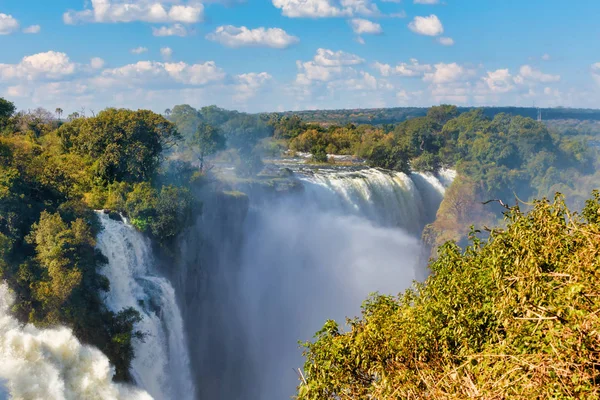 Yağmur Sezonu Mayıs Ayında Sonra Victoria Falls Şelale Dolu Her — Stok fotoğraf