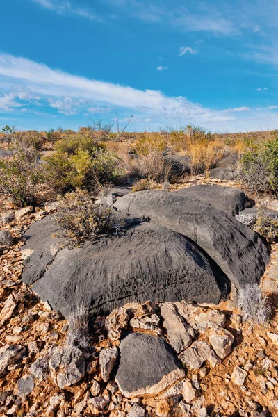 Interesante Paisaje Piedras Hermoso Paisaje Del Desierto Piedra Namibia Central — Foto de Stock