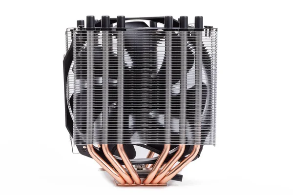 Cpu Cooler Heat Pipes Ventilator Fan Mew Processors 9Th Generation — Stock Photo, Image