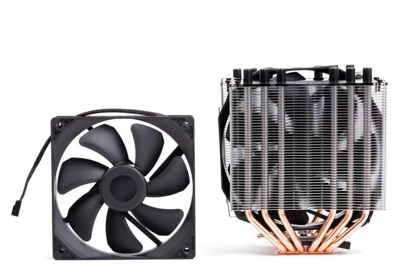 Cpu Cooler Heat Pipes Ventilator Fan Mew Processors 9Th Generation — Stock Photo, Image