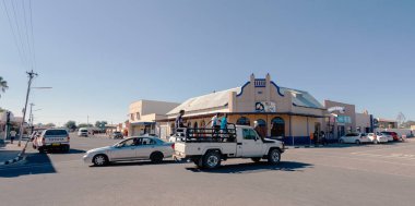 Namibya, Keetmanshoop, 30 Nisan: Şehir Keetmanshoop Afrika sokakta sıradan insanlar. Şehir Karas bölgesinde bulunan ve Johann Keetman, Alman sanayici sonra adlandırılmıştır. 30 Nisan 201