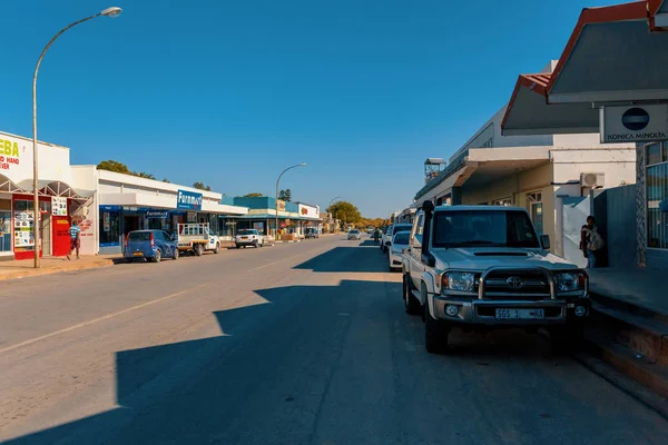 Namibia Tsumeb Maio Pessoas Comuns Típica Rua Africana Com Lojas — Fotografia de Stock