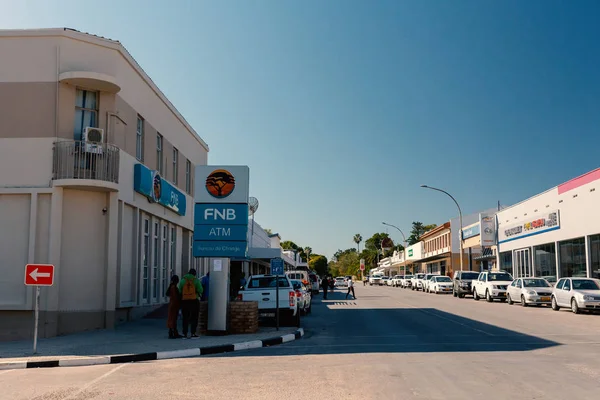 Namibia Tsumeb May Ordinary People Typical African Street Shops City — стокове фото