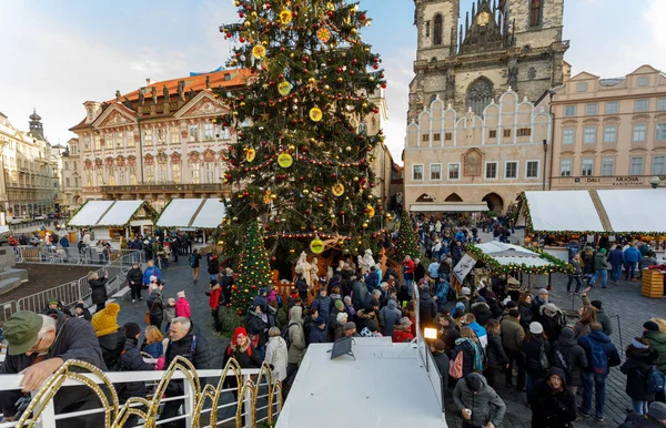 Praha Česká Republika Prosince 2017 Národy Slavné Adventní Vánoční Trhy — Stock fotografie