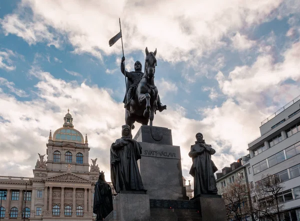 Saint Wenceslaus Statue Vaclavske Namesti Prague Czech Republic Wenceslas Square — Stock Photo, Image