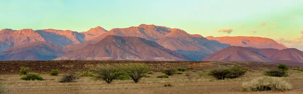 Brandberg Mountain Namib Desert Early Morning Rising Sun Sunrise Landscape — Stock Photo, Image