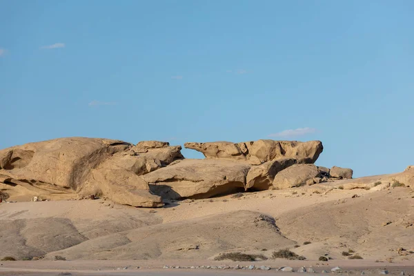 Klippformation Vogelfederberg Namibia Öknen Solnedgång Namiböknen Landskap Namibia Afrika — Stockfoto