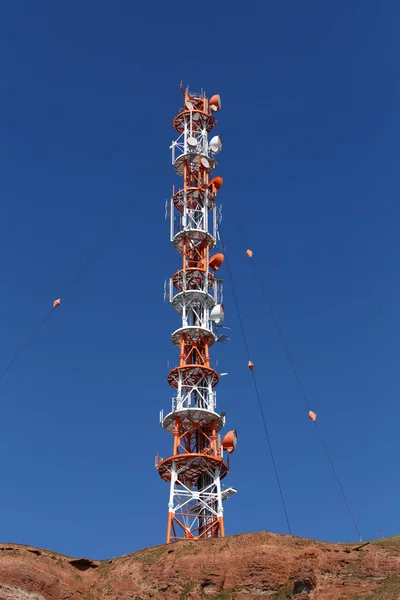 Torre Radio Isla Heligoland Helgoland Mar Del Norte Alemania Cielo —  Fotos de Stock