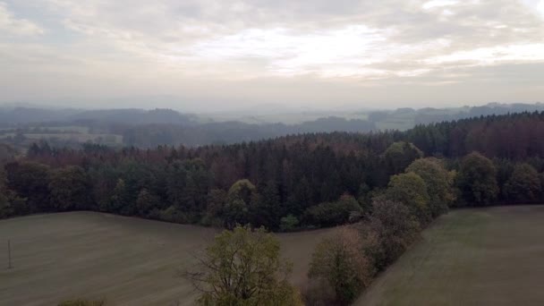 Morgon Höstlandskap på highland — Stockvideo