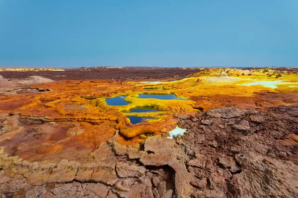 Dallol, Etiopia. Depresja Danakila — Zdjęcie stockowe