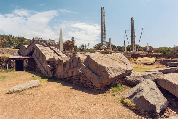 Ancient obelisks in city Aksum, Ethiopia — Stock Photo, Image