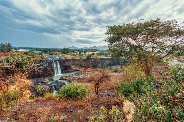 에티오피아 의바히 르다르에 있는 푸른 나일강 폭포 — 스톡 사진