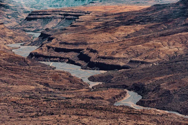 Mountain landscape with canyon, Ethiopia — Stock Photo, Image