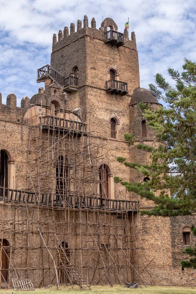 Fasil Ghebbi, castle in Gondar, Ethipia Heritage — Stock Photo, Image