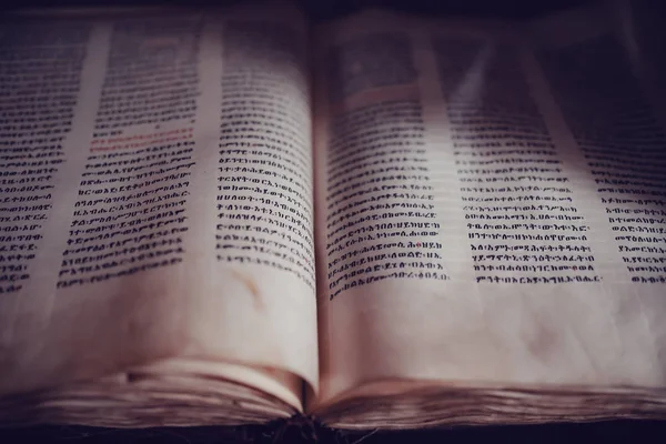 Bible in Amharic language — Stock Photo, Image