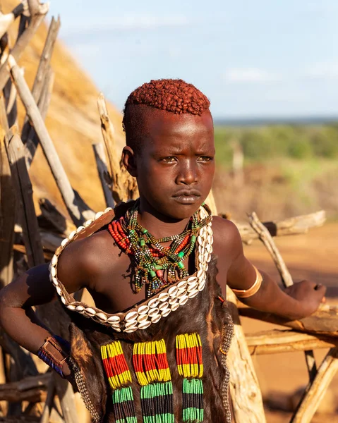 Tribu Hamar del valle del río Omo, suroeste de Etiopía — Foto de Stock