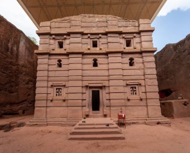 Biete Amanuel yeraltı Ortodoks monolit Lalibela, Etiyopya