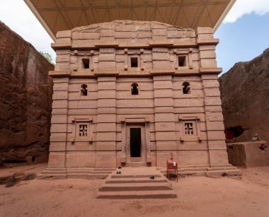 Biete Amanuel underground Orthodox monolith Lalibela, Ethiopia clipart