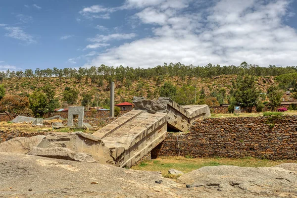 Ancient obelisks in city Aksum, Ethiopia — Stock Photo, Image