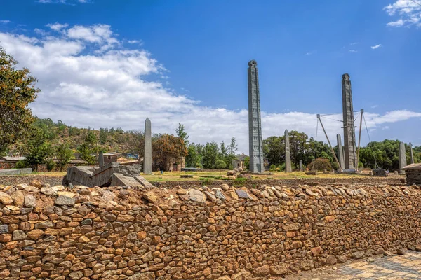 Obélisques anciens dans la ville Aksum, Ethiopia — Photo