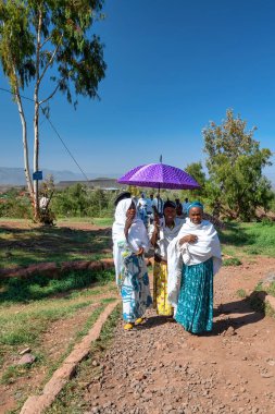 Ortodoks Hıristiyan Etiyopyalı kadın, Lalibela Etiyopya