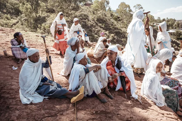 Ortodox keresztény etióp nő, Lalibela Etiópia — Stock Fotó