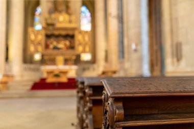 Kutna Hora 'daki eski bir manastır olan Aziz John' un ve Meryem Ana 'nın Varsayımının ünlü Czech Katedrali' nin içinde. Çek Cumhuriyeti, Avrupa