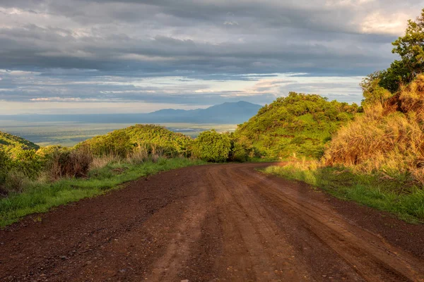 Camino Parque Nacional Mago Omo Valley Omorati Etiopia África Naturaleza — Foto de Stock