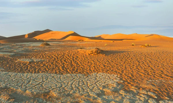 Suchy Krajobraz Martwego Wschodu Słońca Ukryte Martwe Vlei Pustyni Namib — Zdjęcie stockowe