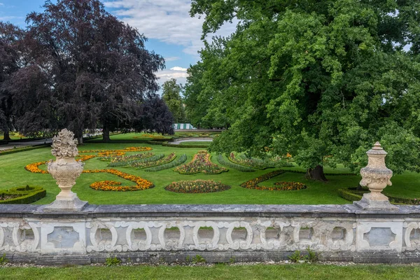 Der Garten Des Schlosses Von Cesky Krumlov Tschechische Republik Europa — Stockfoto