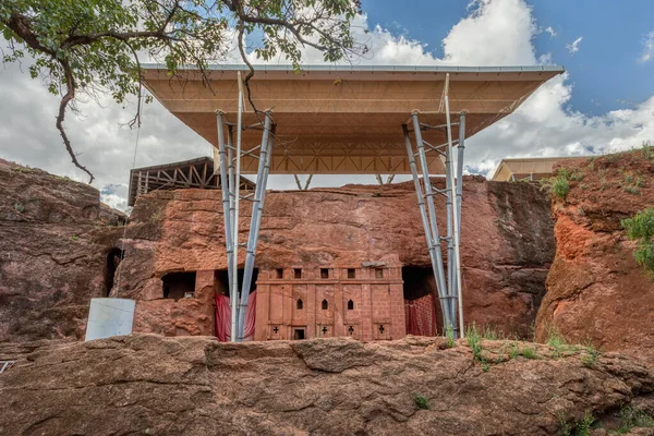 Biete Veya Bette Abba Libanos Etiyopya Nın Başkenti Lalibela Yer — Stok fotoğraf