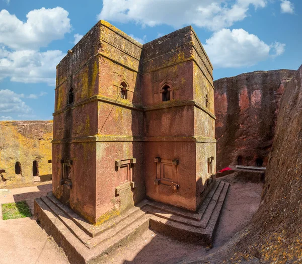 Rock Hewn Church Saint George Shape Cross Bete Giyorgis Monolithic — Stock Photo, Image