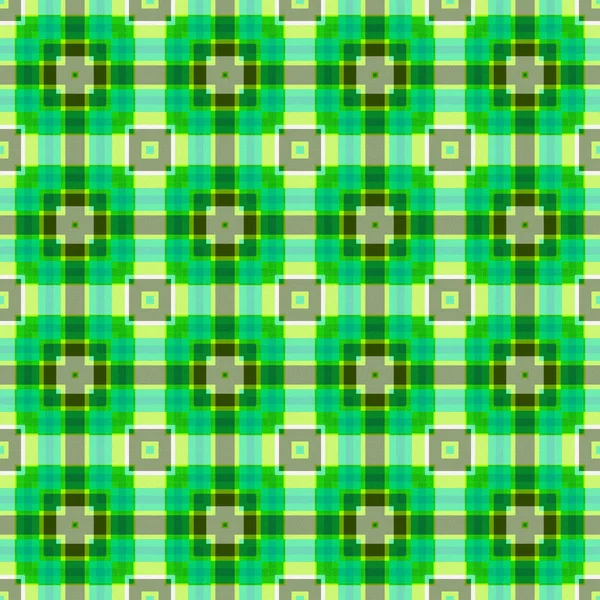 Mosaico Verde Plaid Pattern Quadrati Sfondo Cornice Completa — Foto Stock