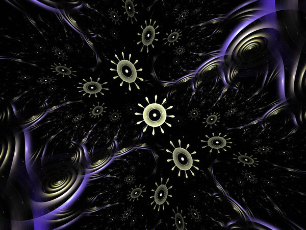 Abstract modern background with fractal shapes