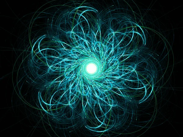 Абстрактний Світиться Енергетичний Тунель Хвилями — стокове фото