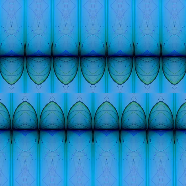 Abstrakcja Niebieski Bezszwowe Wzór Powtarzalnej Kształtów — Zdjęcie stockowe