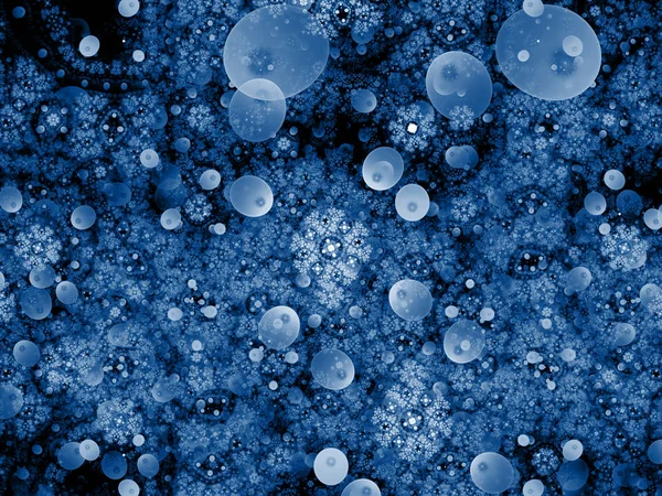 Fondo Burbujas Caóticas Azules — Foto de Stock